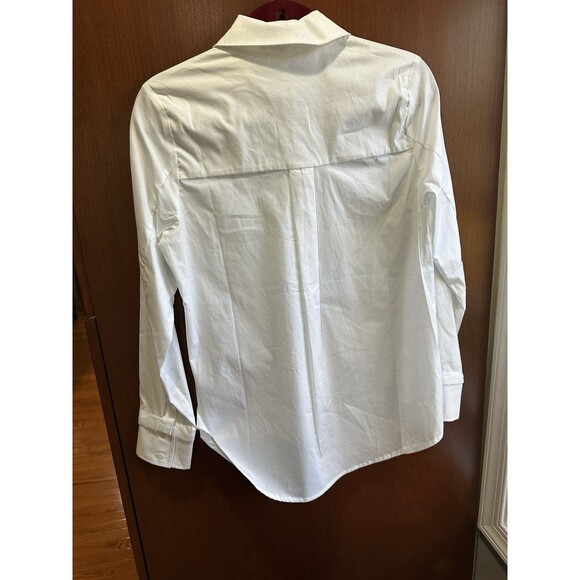by Stacy London Women's Top Sz XXS Core Poplin Button-Front White A662035 - Picture 2 of 11